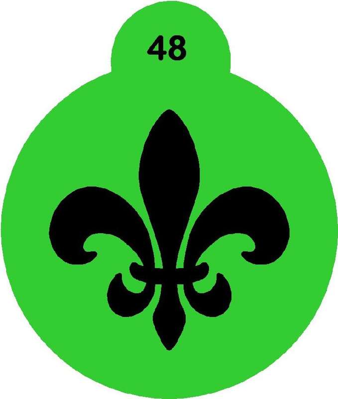 Cupcake Stencil Fleur De Lys