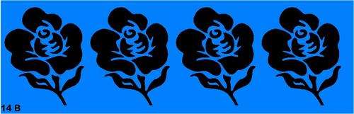 Border Stencil Flower 4
