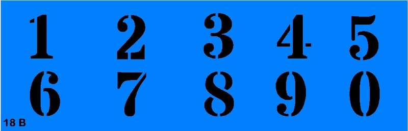 Border Stencil Numbers 0-9 (3cm)