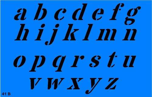 Border Alphabet Lower Case A-Z (3cm) Italic