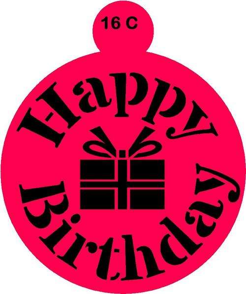 Cake Stencil Happy Birthday