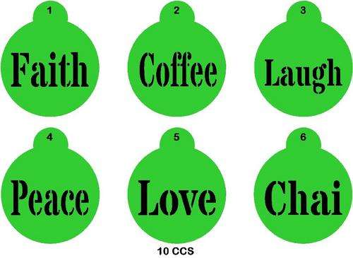Cupcake Stencil Set Words 2