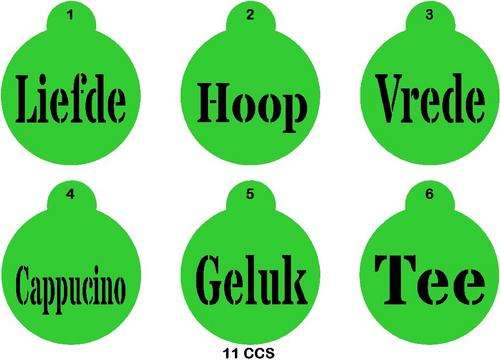 Cupcake Stencil Set Words 3