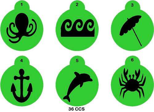 Cupcake Stencil Set Beach