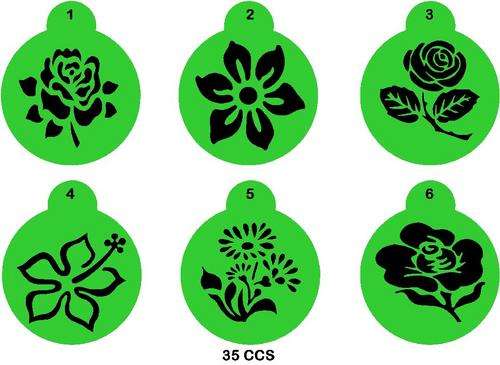 Cupcake Stencil Set Flowers