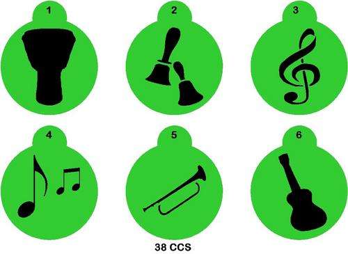 Cupcake Stencil Set Music