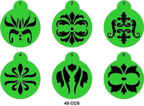 Cupcake Stencil Set Damask 2