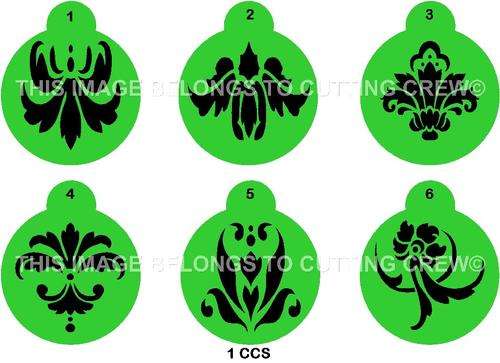 Cupcake Stencil Set Damask 1