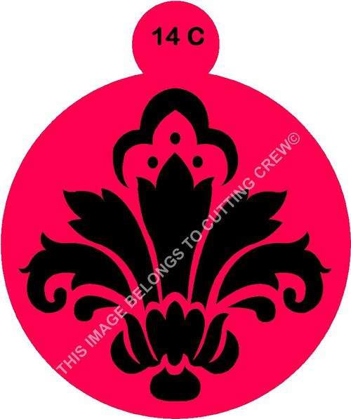 Cake Stencil Damask 1
