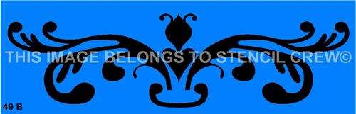 Border Stencil Damask
