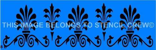 Border Stencil Damask