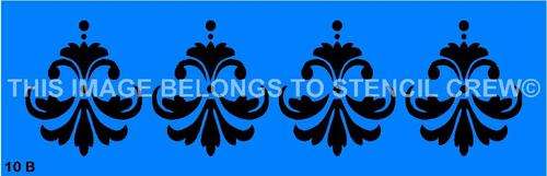 Border Stencil Damask
