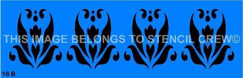 Border Stencil Damask