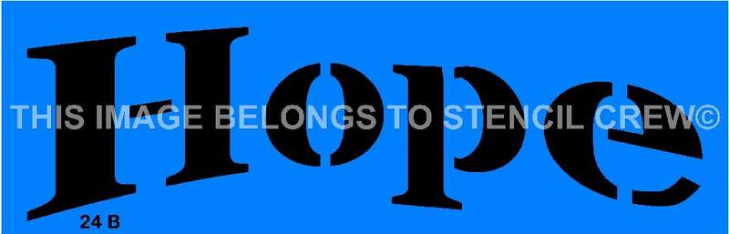 Border Stencil Hope