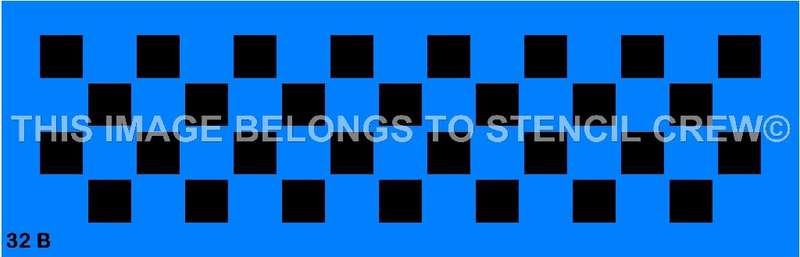 Border Stencil Checkerboard