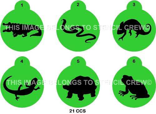 Cupcake Stencil Set Reptiles