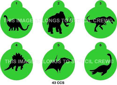 Cupcake Stencil Set Dinosaurs