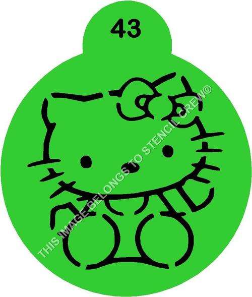 Cupcake Stencil Hello Kitty 2