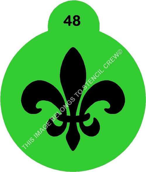Cupcake Stencil Fleur De Lys