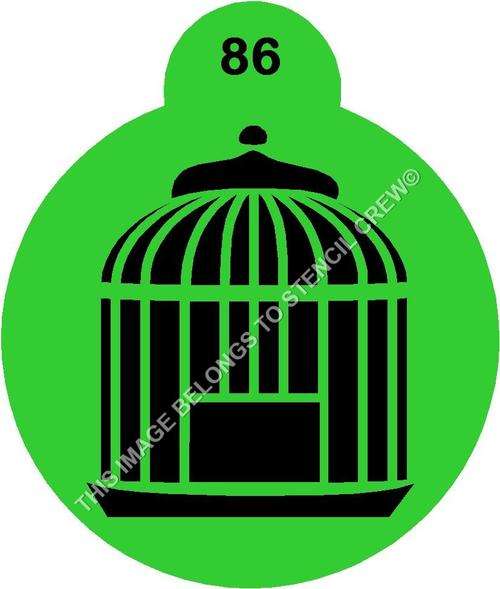 Cupcake Stencil Bird Cage