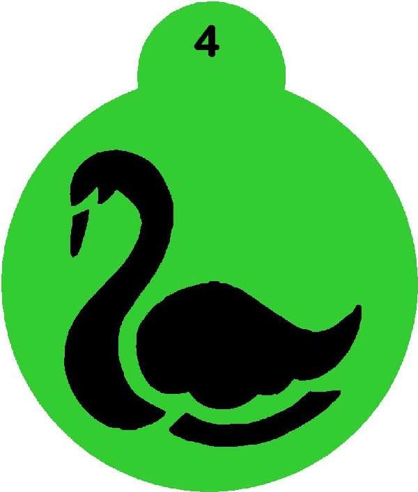 Cupcake Stencil Swan