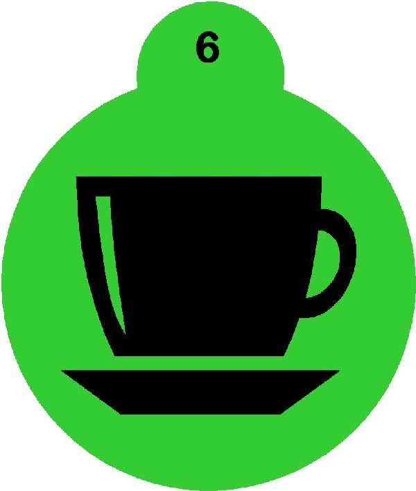 Cupcake Stencil Coffee Cup