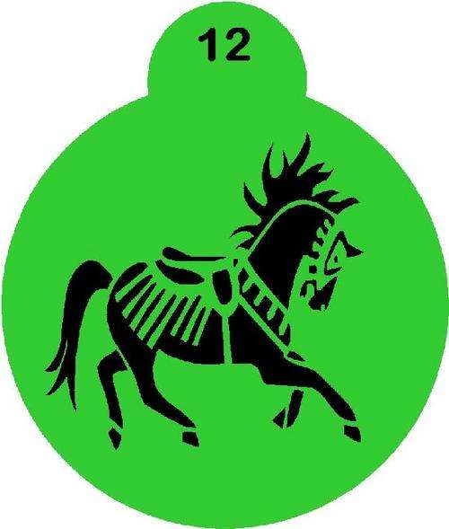 Cupcake Stencil Fancy Horse