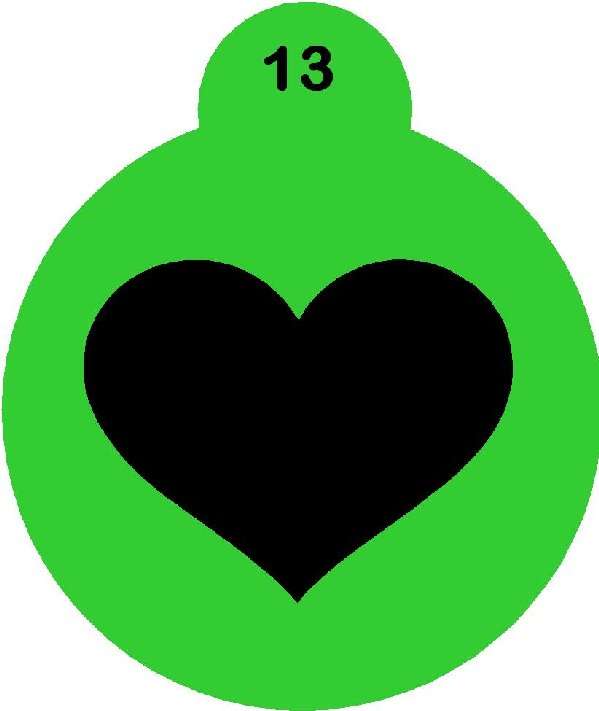 Cupcake Stencil Heart