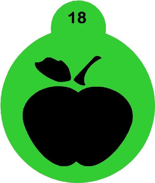 Cupcake Stencil Apple