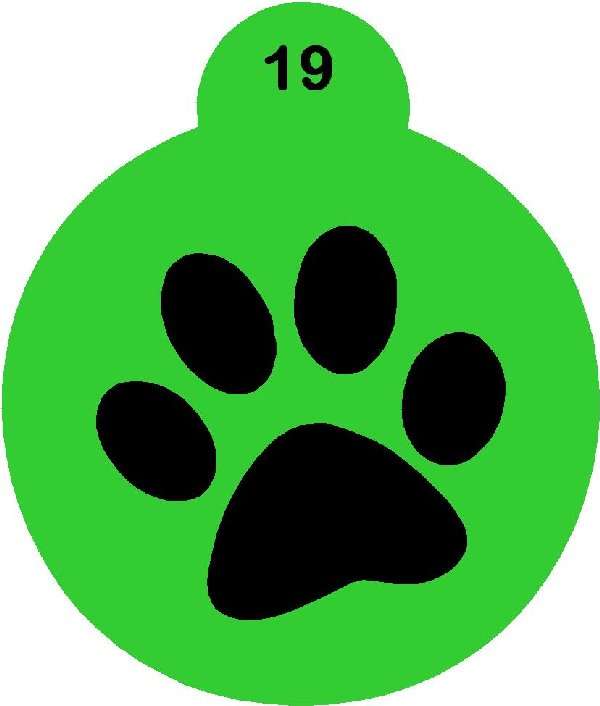 Cupcake Stencil Paw Print