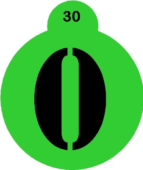 Cupcake Stencil Number Zero