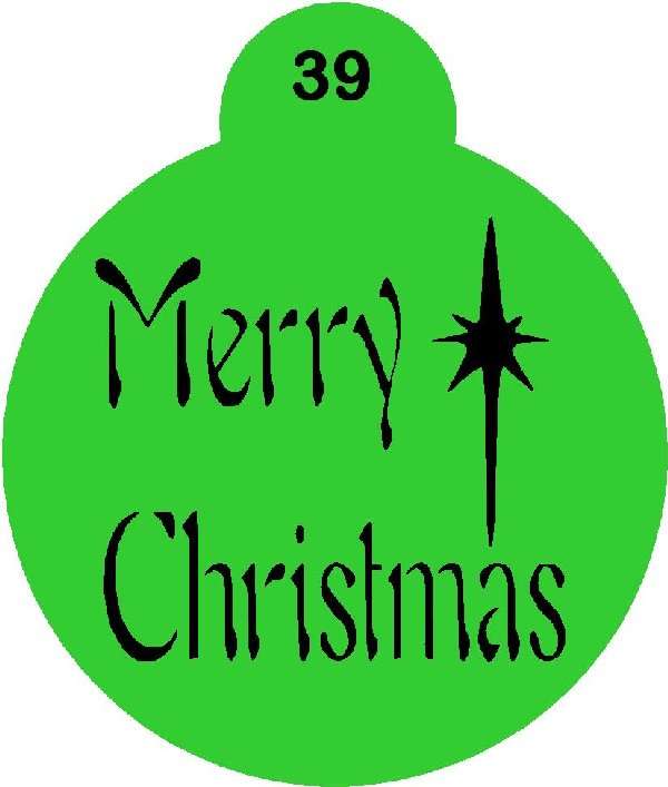 Cupcake Stencil Merry Christmas