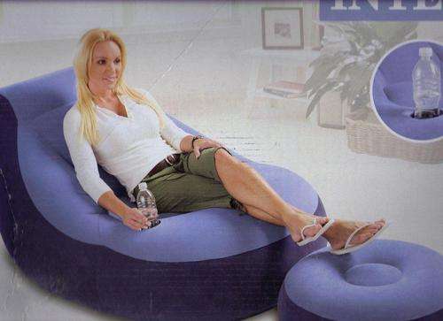 INTEX INFLATABLE ULTRA LOUNGE SOFA CHAIR & OTTOMAN - BRAND NEW