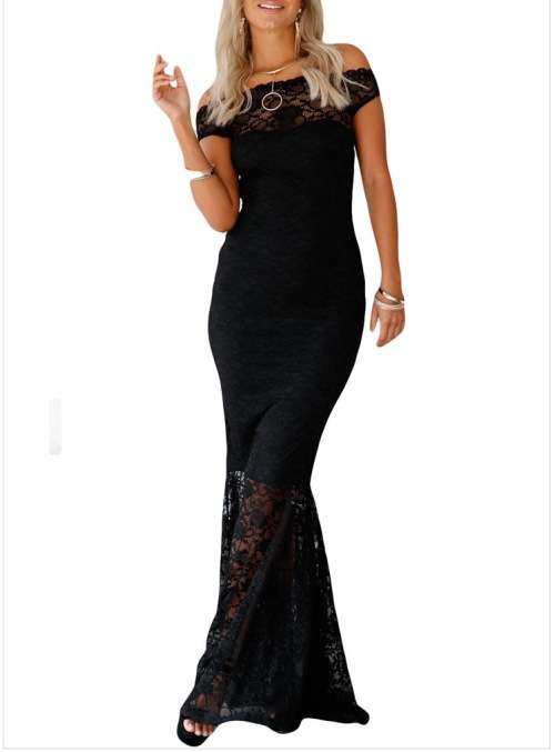 Elegant Black Lace Dress in size S to L