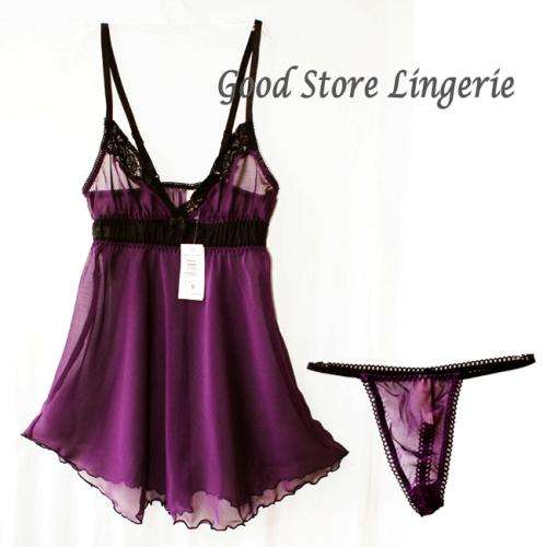 Hot Desire Babydoll Sexy Lingerie Set in Purple***Size M,L