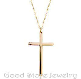 CLASSIC CROSS NECKLACE IN 18K WHITE GOLD CLAD