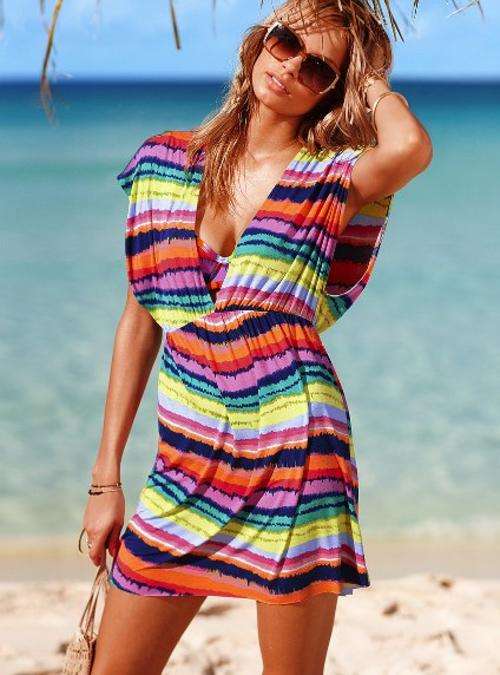 !!! FASHIONABLE !!! SWIMMING COSTUME COVER IN RAINBOW