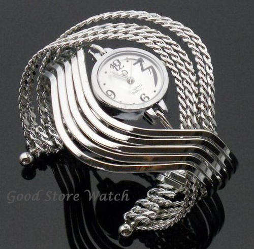 BANGLE WATCH IN SILVER COLOR