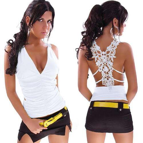 !!! LAST ONE IN STOCK !!! BEAUTIFUL FLOWER BACK TOP