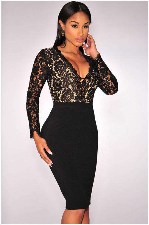 !!! NEW ARRIVED!!! BEAUTIFUL LONG SLEEVE DRESS/ PARTY DRESS IN SIZE S,ML