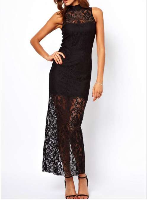 BEAUTIFUL BLACK LACE DRESS/ PARTY DRESS IN SIZE S
