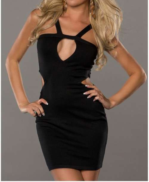 SEXY BLACK DRESS/ PARTY DRESS IN SIZE L