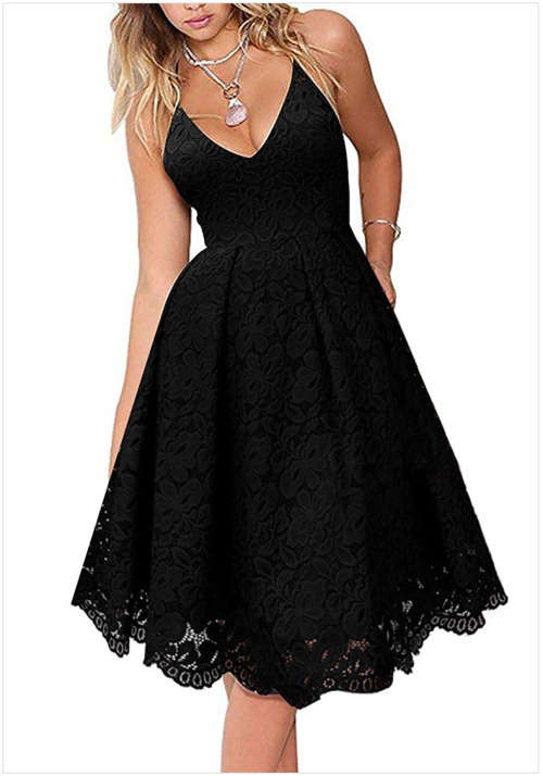 BLACK LACE DRESSIN SIZE M