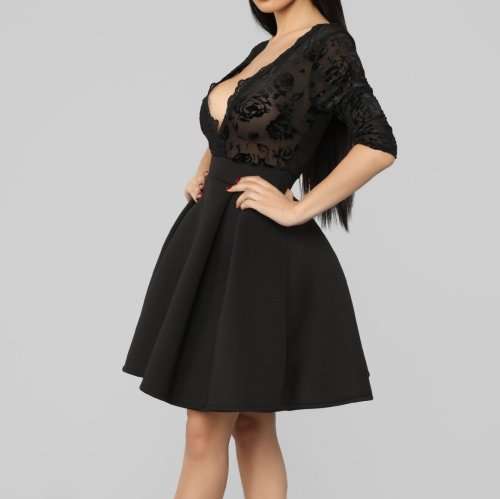 !!! NEW ARRIVAL !!! ELEGANT BLACK DRESS/SEXY DRESS IN SIZE 34