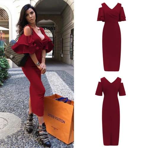 Fashionable dress in three colors in size S to XL