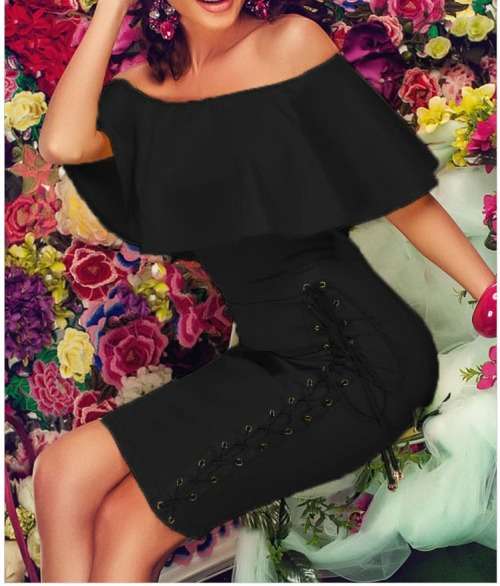 BLACK DRESS IN SIZE L
