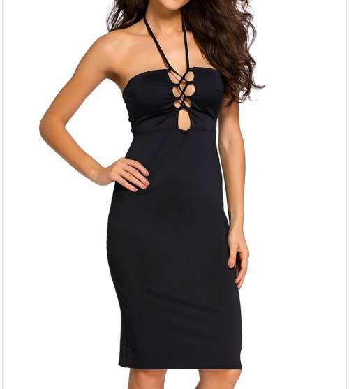 Black sleeveless dress in size M,L