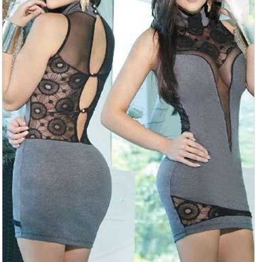 SEXY GRAY DRESS/ PARTY DRESS IN SIZE M,L