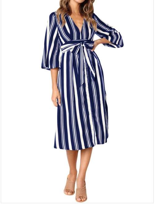 Stripes classy dress