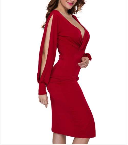 Red Slit Dress